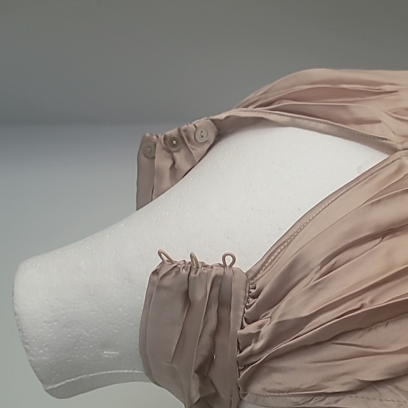 NWT ZARA PLEATED BLUSH SLEEVELESS TOP W/CHAIN LINK DETAIL - Picture 6 of 11